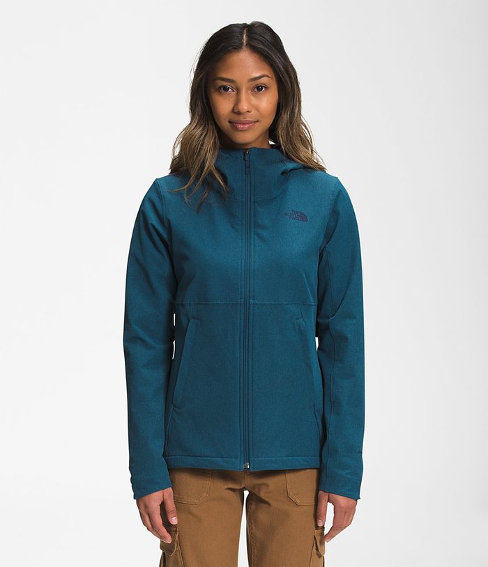 The North Face Softshell Jacket Shelbe Raschel Hoodie Blue - Womens - Thailand GMIDQ-1604